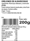 Orej&oacute;n albaricoque Frumesa 200g