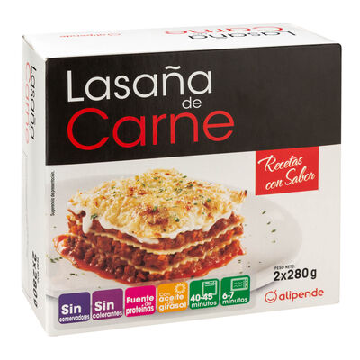 Lasaña Alipende 280g pack-2 carne