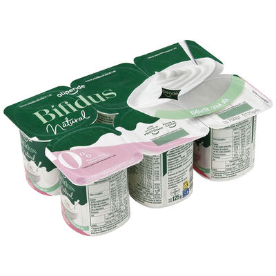 Yogur bifidus 0% natural sin grasa sin az&uacute;car a&ntilde;adido Alipende 125 g