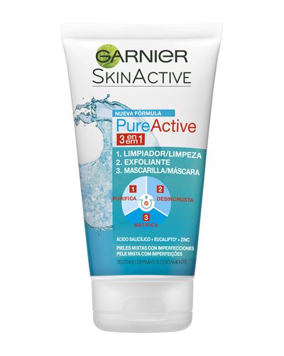 Gel facial limpiador Garnier 150ml pure active