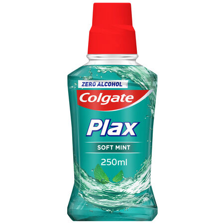 Enjuague bucal sin alcohol plax Colgate 250ml soft mint