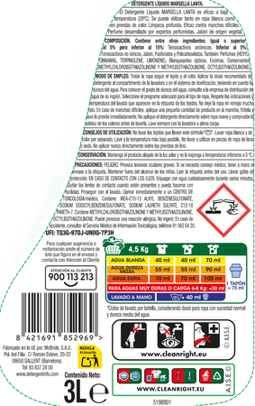 Detergente l&iacute;quido Lanta 54 lavados Marsella