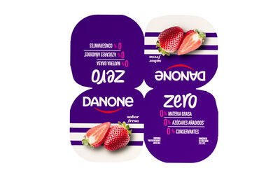 Yogur zero Danone pack 4 fresa