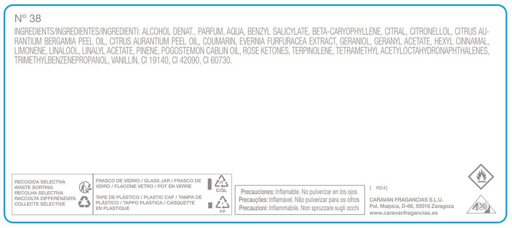Eau de toilette Caravan mujer 150ml nº38