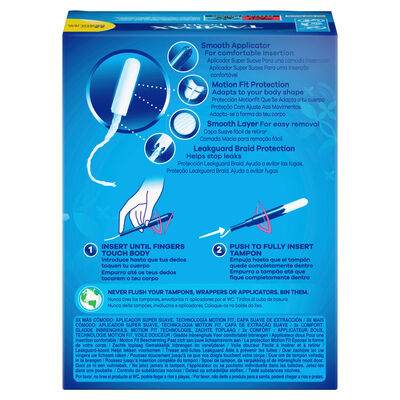Tamp&oacute;n con aplicador Tampax Pearl 24 uds regular