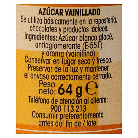Azúcar vainillado 64g Alipende