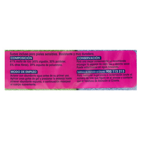 Esponja Bodyplus pack-2 rizo rectangular
