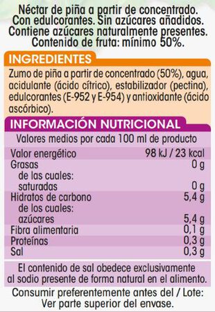 Néctar de piña Alipende 1,5l