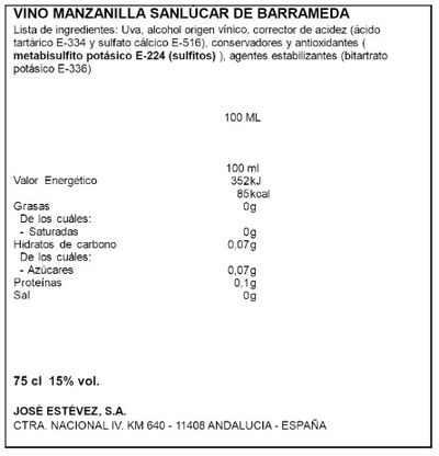 Vino Manzanilla La Guita 75cl