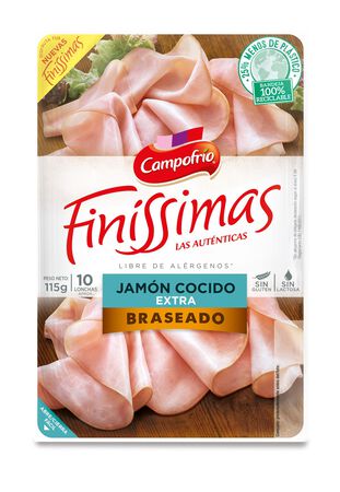 Jamón cocido braseado finissimas Campofrío 115g