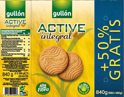 Galleta integral Gull&oacute;n 560g +50% active