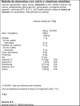 Bebida de almendras Alpro 1l
