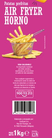 Patatas prefritas para air fryer Alipende 1 kg
