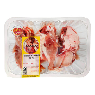 Carcasa y espinazo de pollo 800g aproximadamente