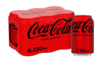 Refresco Coca-Cola Zero Az&uacute;car 33cl Pack lata 6