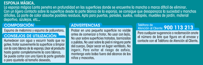 Esponja m&aacute;gica Lanta 3 unidades