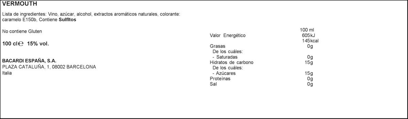 Vermouth rojo Martini 1l