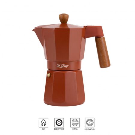 Cafetera aluminio San Ignacio Agros 6 tazas