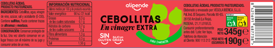 Cebollitas en vinagre Alipende 190g