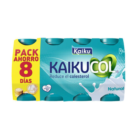 Bebida láctea Kaikukol Kaiku colesterol pack 8 natural