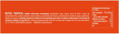 Bebida energ&eacute;tica refeel Mahou sabor tropical 33 cl