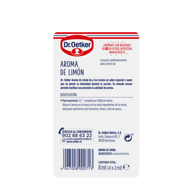 Aroma de lim&oacute;n Dr Oetker 8ml