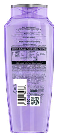 Champ&uacute; Elvive 400 ml hidra hialur&oacute;nico 72h de hidrataci&oacute;n