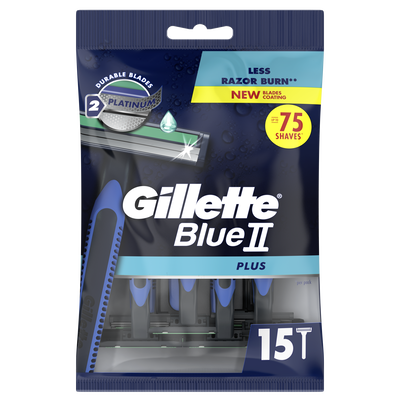 Máquina de afeitar desechable Gillette 15 uds Blue II Plus