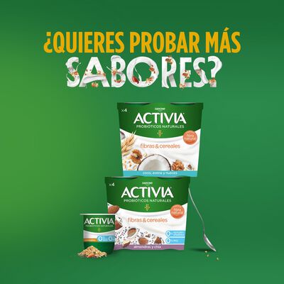 B&iacute;fidus Activia fibra desnatado 0% materia grasa pack 4 cereales