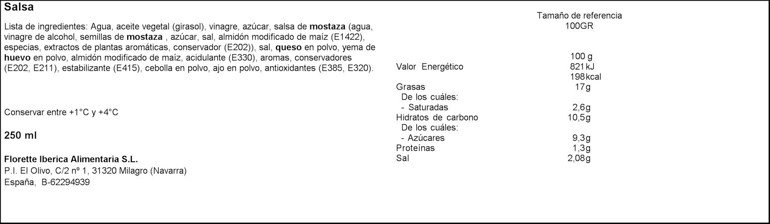 Salsa Florette 250ml césar
