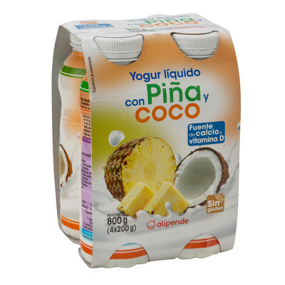 Yogur líquido Alipende pack 4 piña coco