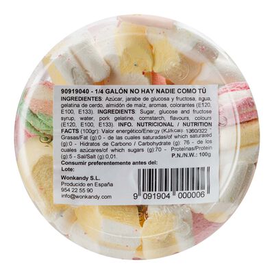 Golosinas Wonkandy no hay nadie como tú bote 100g nubes