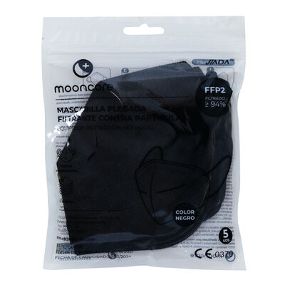 Mascarilla FFP2 5 uds Moonoff negra