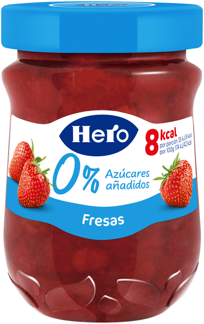 Confitura Mermelada Fresas 0% az&uacute;car a&ntilde;adido Hero Diet 280g