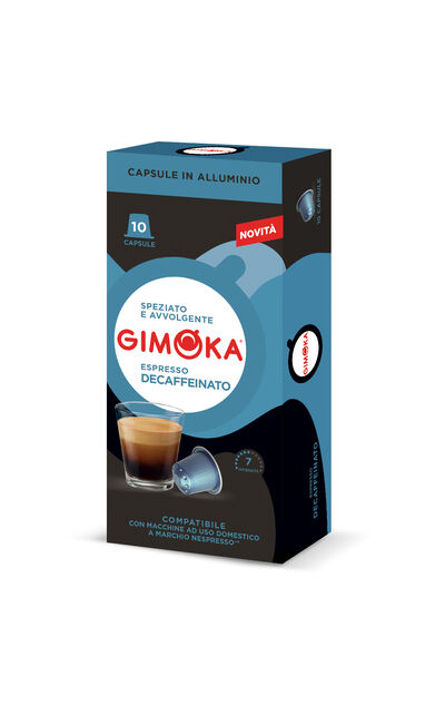 Cápsulas de café compatible con Nespresso espresso descafeinado Gimoka 10 cápsulas