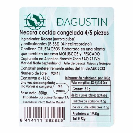 Nécora cocida Dagustin 500g