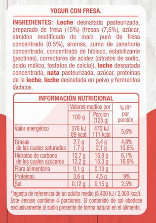 Yogur Alipende 500g fresa y frutas del bosque