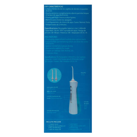 Irrigador bucal tm electron azul