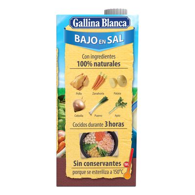 Caldo casero bajo en sal pollo natural Gallina Blanca 1l