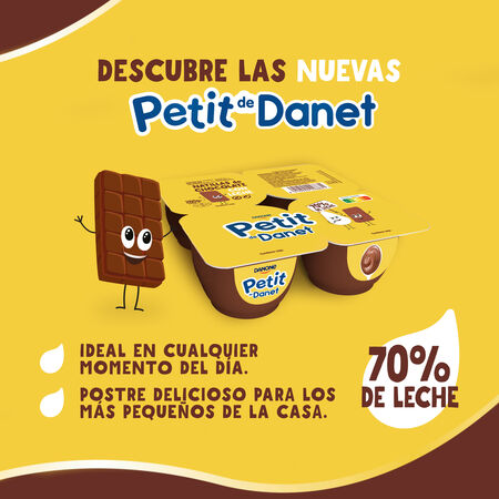 Natillas Sin Gluten Petit De Danet Pack 4 Chocolate Con Leche