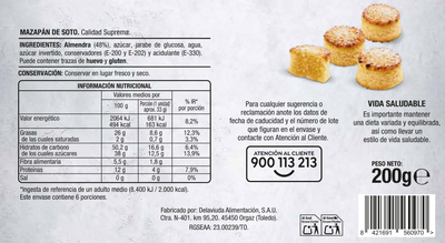 Mazap&aacute;n de soto Alipende 200g