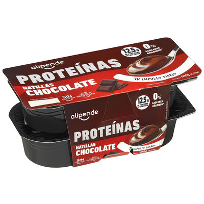 Natillas prote&iacute;nas Alipende 4 unidades Chocolate