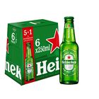 Cerveza rubia pack 5+1 Heineken 25cl