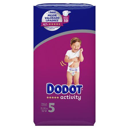 Pañales Dodot Activity talla 5 12-17kg 52uds