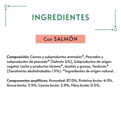 Snack gato Purina Pure gourmet salmón 5 uds