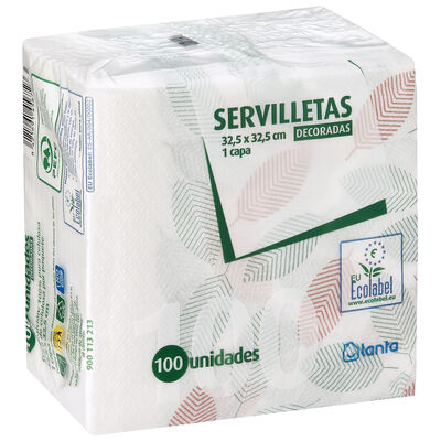 Servilleta Lanta 1 capa 100 uds decorada