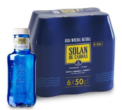 Agua mineral Solan de Cabras 0,5l pack 6 unidades