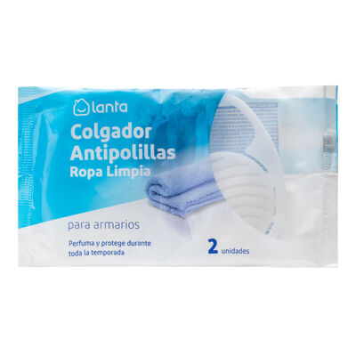 Colgador antipolilla Lanta 2 uds ropa limpia