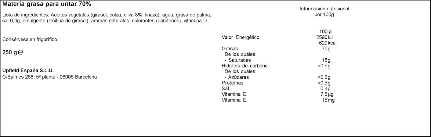 Margarina Flora 225g oliva