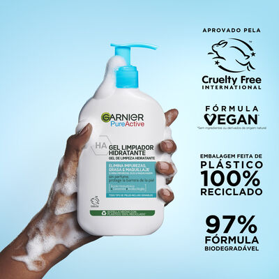 Gel limpiador facial Garnier 250 ml hidratante